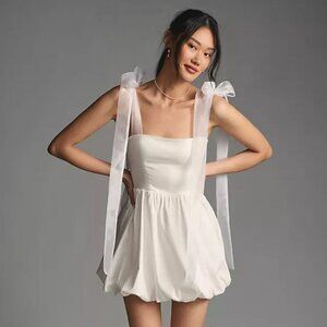 Reformation Enza Tie-Shoulder Minidress - Size 6